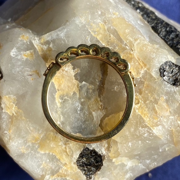 10k Yellow Gold Large Diamond Ring - Picture 8 of 14